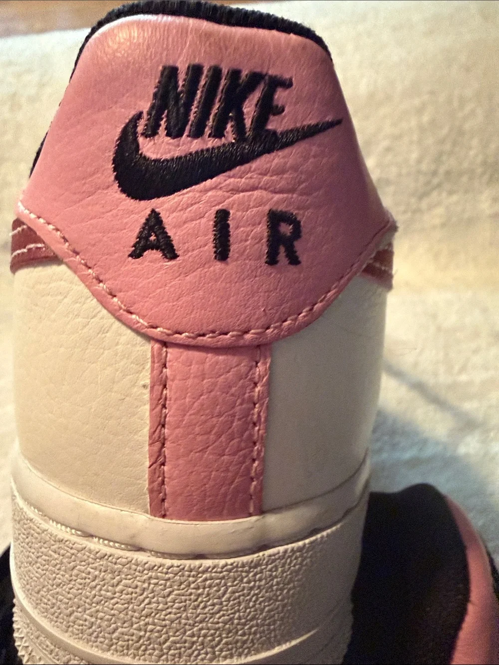 Nike White and Pink Women's Casual Sneakers